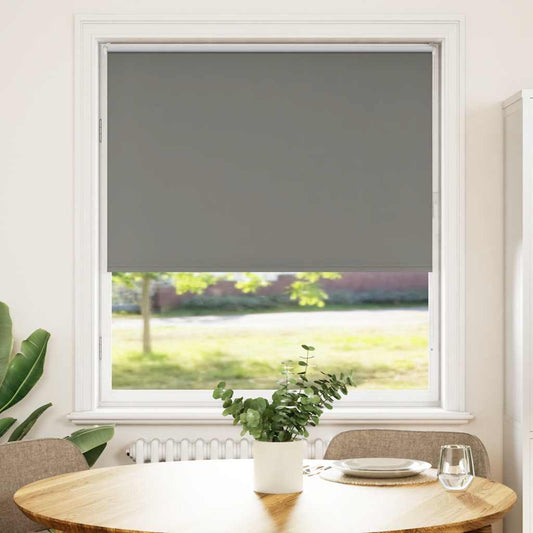 vidaXL Roller Blind Blackout Grey 100x175 cm Fabric Width 95.7 cm Polyester