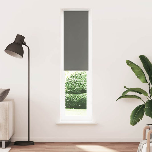 vidaXL Roller Blind Blackout Grey 60x210 cm Fabric Width 55.7 cm Polyester