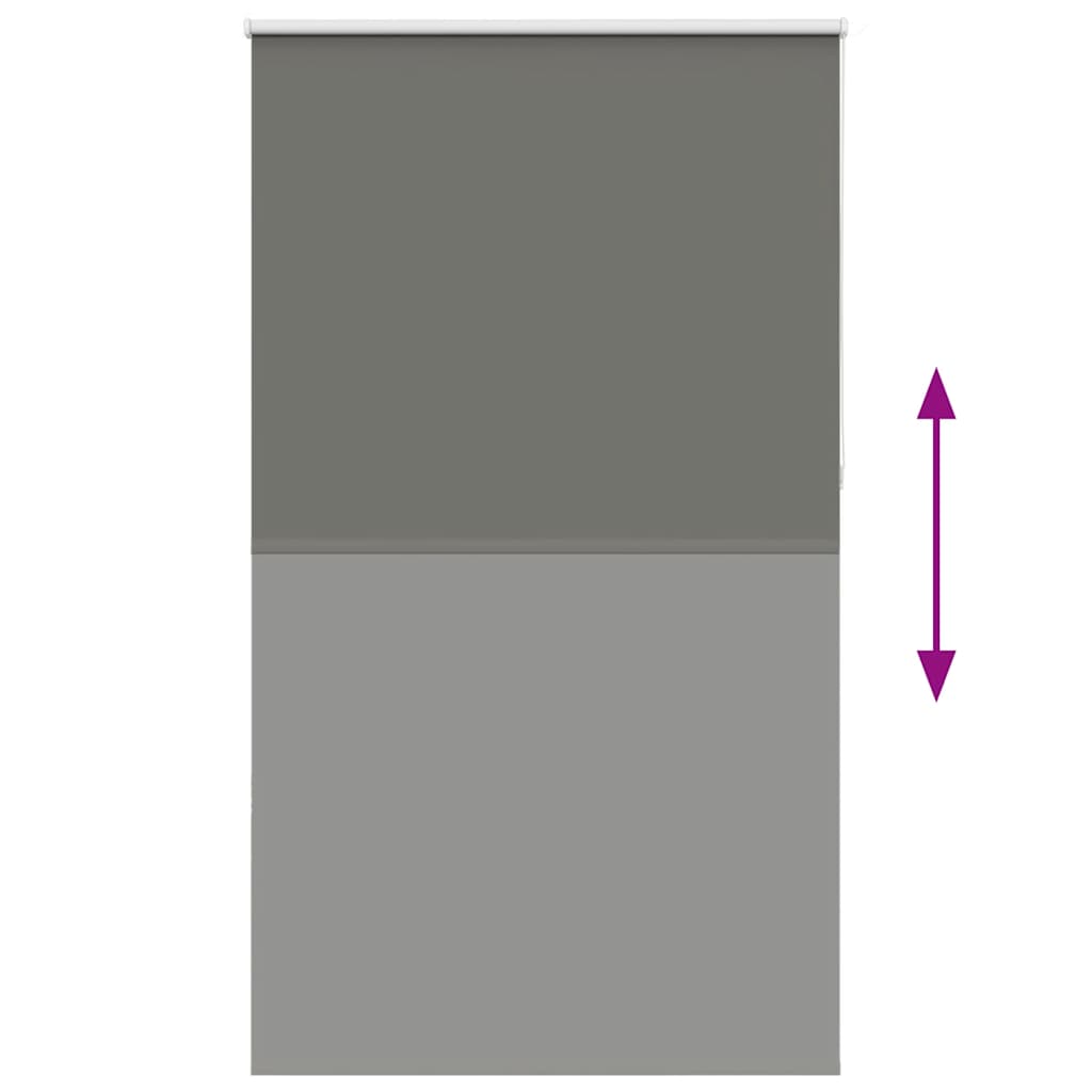 vidaXL Roller Blind Blackout Grey 120x210 cm Fabric Width 116.6 cm
