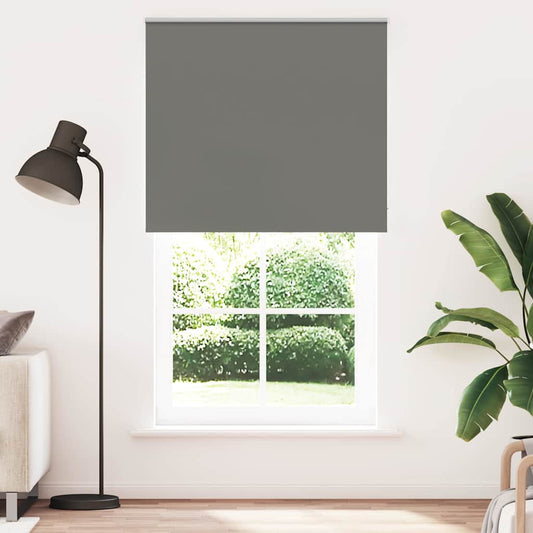 vidaXL Roller Blind Blackout Grey 130x210 cm Fabric Width 126.6 cm
