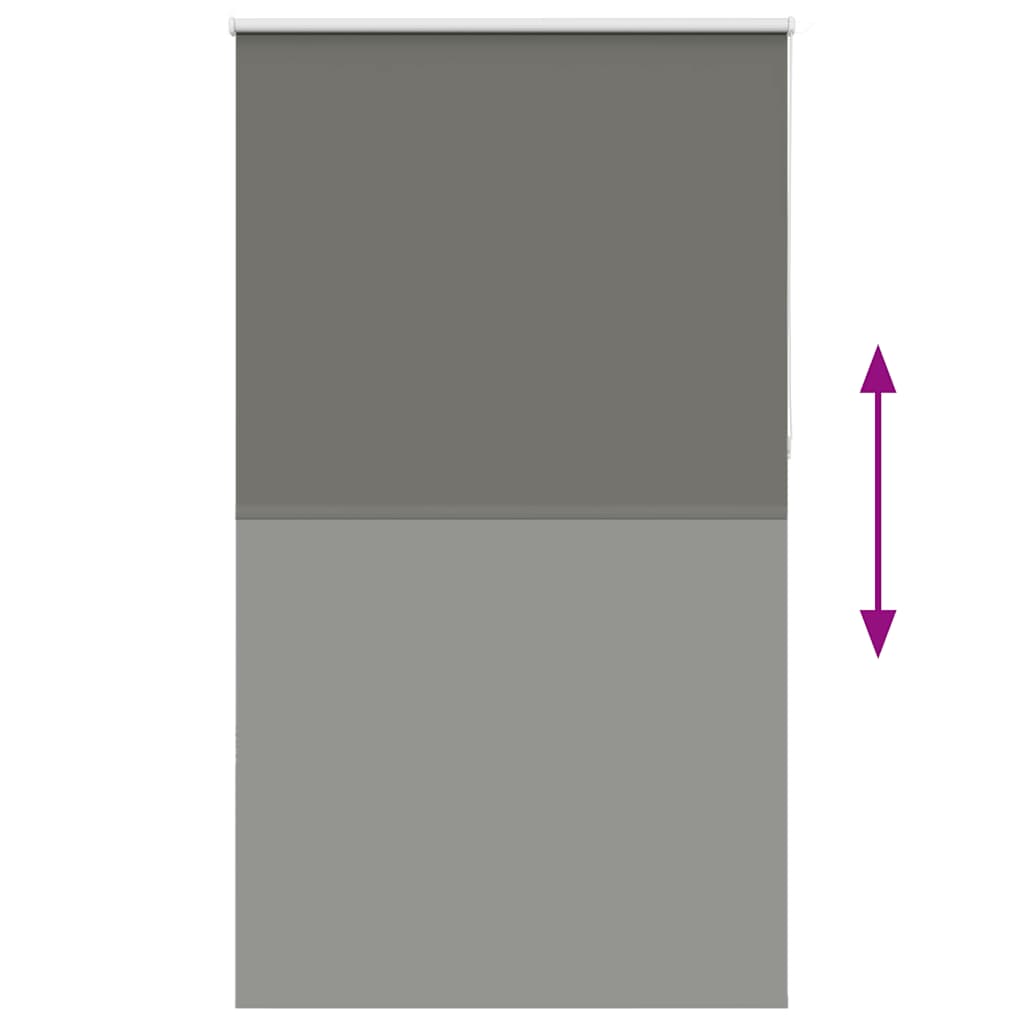 vidaXL Roller Blind Blackout Grey 140x210 cm Fabric Width 136.6 cm