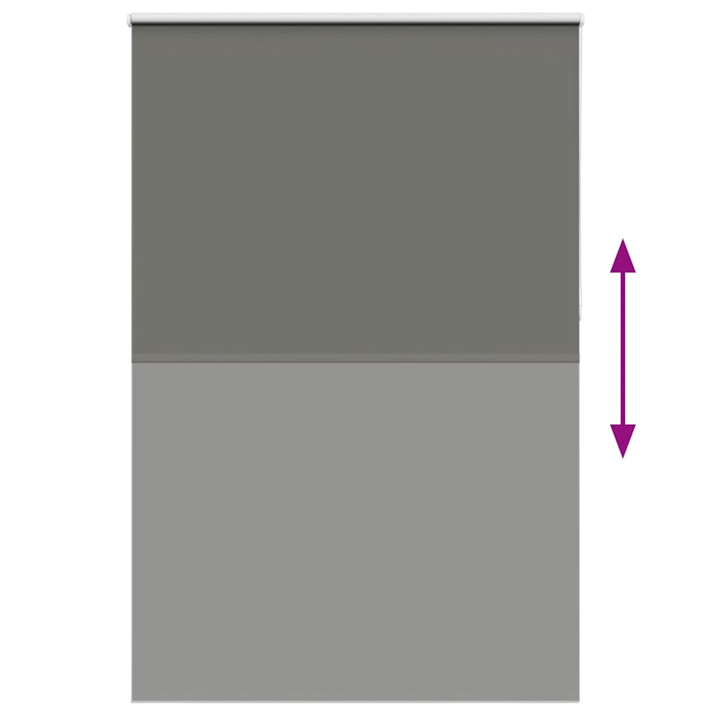 vidaXL Roller Blind Blackout Grey 160x210 cm Fabric Width 156.6 cm