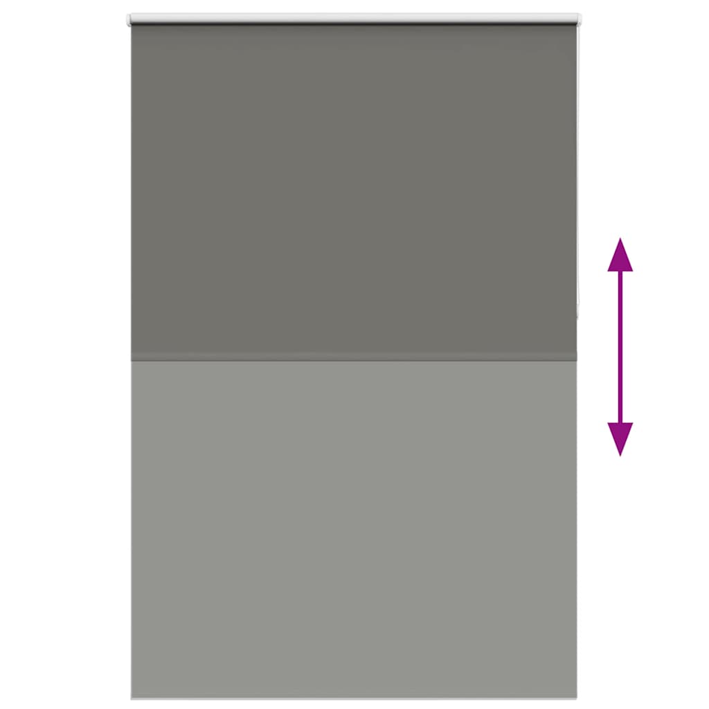 vidaXL Roller Blind Blackout Grey 165x210 cm Fabric Width 161.6 cm