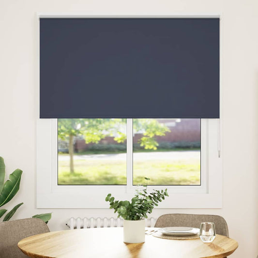 vidaXL Roller Blind Blackout Marine 140x130 cm Fabric Width 136.6 cm