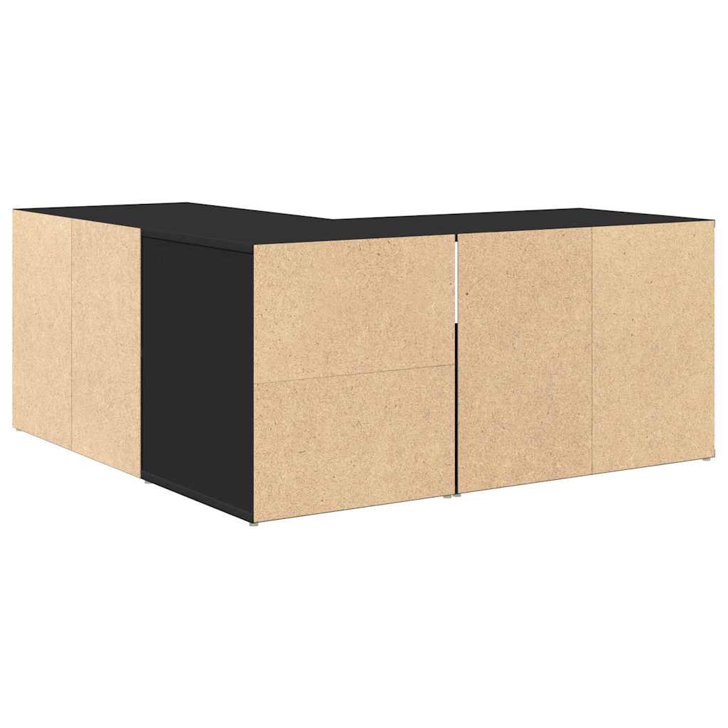vidaXL Corner Cabinet Black 160x40x45 cm Engineered Wood