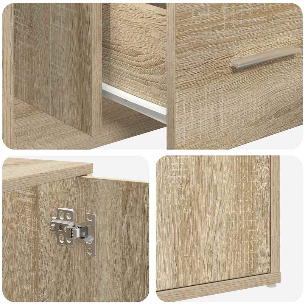 vidaXL Corner Cabinet Sonoma Oak 160x40x45 cm Engineered Wood