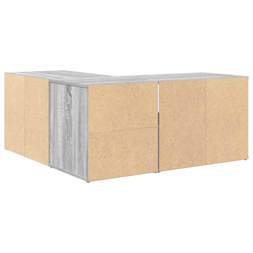 vidaXL Corner Cabinet Grey Sonoma 160x40x45 cm Engineered Wood