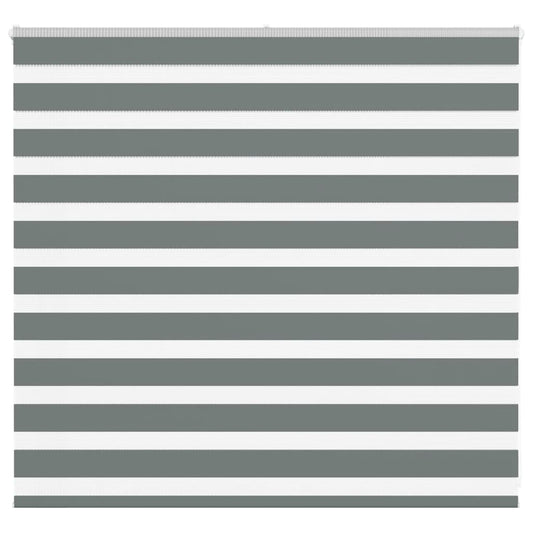 vidaXL Zebra Blind Dark Grey 165x100cm Fabric Width 160.9 cm Polyester