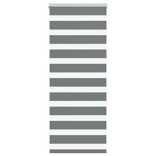 vidaXL Zebra Blind Dark Grey 60x150 cm Fabric Width 55,9 cm Polyester