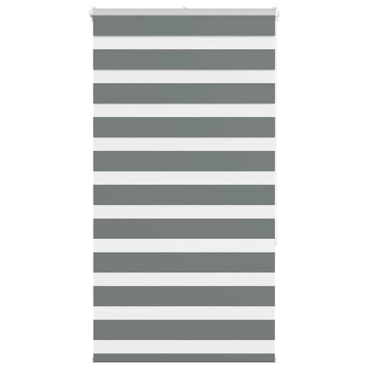 vidaXL Zebra Blind Dark Grey 75x150 cm Fabric Width 70,9 cm Polyester