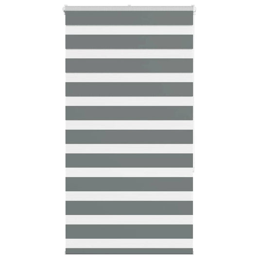 vidaXL Zebra Blind Dark Grey 85x150 cm Fabric Width 80,9 cm Polyester
