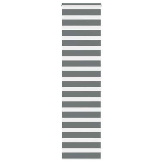 vidaXL Zebra Blind Dark Grey 65x200 cm Fabric Width 60,9 cm Polyester
