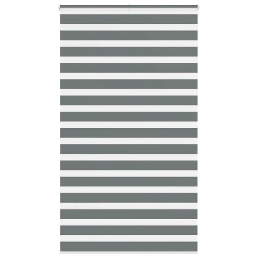vidaXL Zebra Blind Dark Grey 125x200cm Fabric Width 120.9 cm Polyester