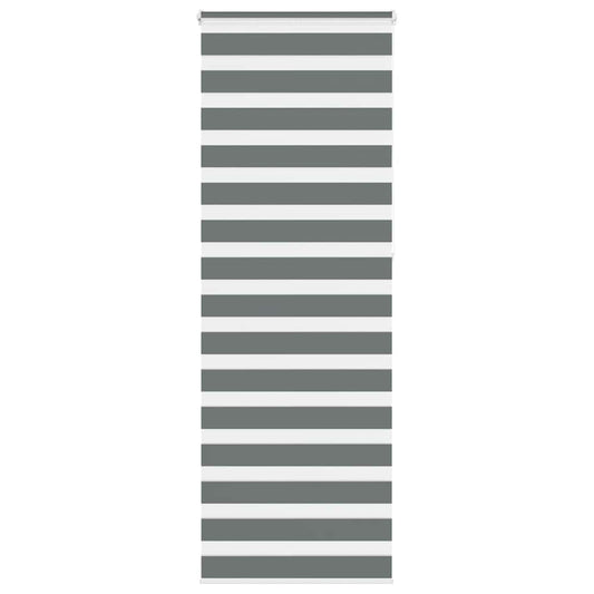 vidaXL Zebra Blind Dark Grey 80x230 cm Fabric Width 75,9 cm Polyester