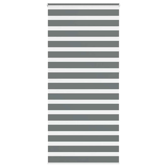 vidaXL Zebra Blind Dark Grey 110x230cm Fabric Width 105.9 cm Polyester