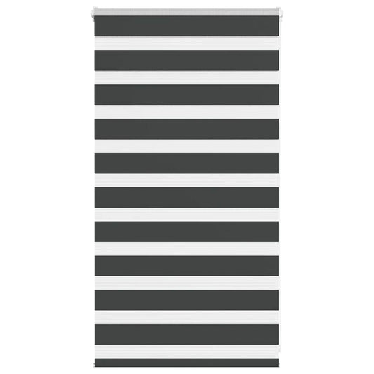 vidaXL Zebra Blind Black 75x100 cm Fabric Width 70,9 cm Polyester