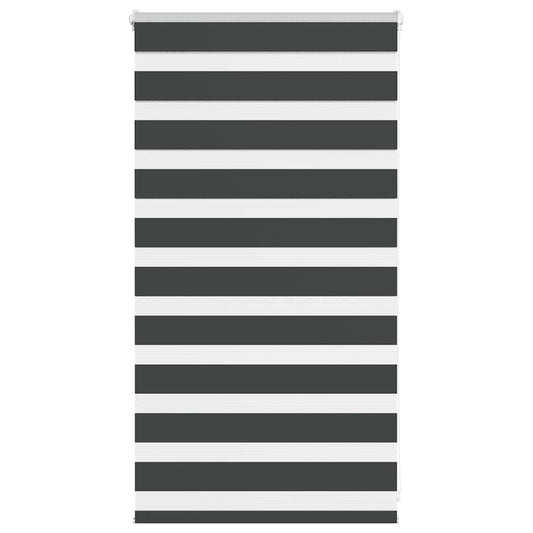 vidaXL Zebra Blind Black 80x100 cm Fabric Width 75,9 cm Polyester