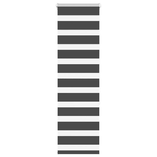 vidaXL Zebra Blind Black 50x150 cm Fabric Width 45,9 cm Polyester
