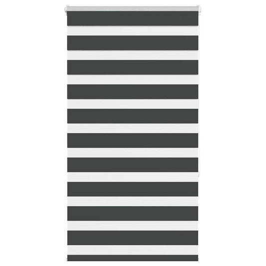 vidaXL Zebra Blind Black 90x150 cm Fabric Width 85,9 cm Polyester