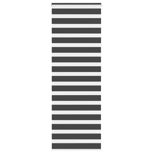 vidaXL Zebra Blind Black 70x200 cm Fabric Width 65,9 cm Polyester