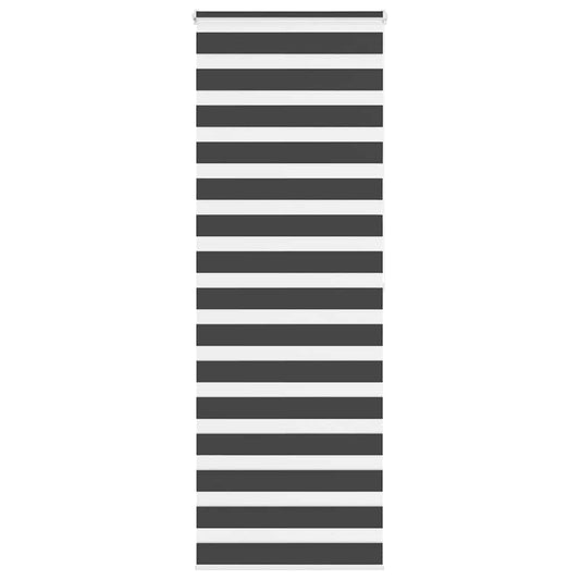 vidaXL Zebra Blind Black 75x200 cm Fabric Width 70,9 cm Polyester