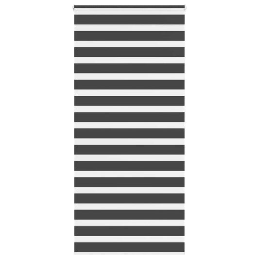 vidaXL Zebra Blind Black 95x200 cm Fabric Width 90,9 cm Polyester