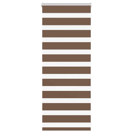 vidaXL Zebra Blind Brown 60x100 cm Fabric Width 55,9 cm Polyester