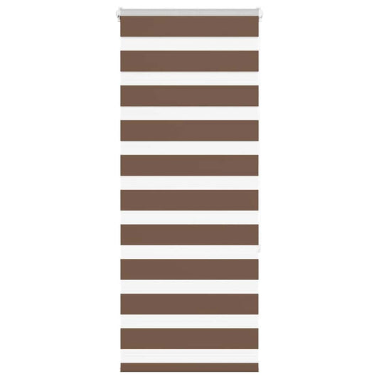 vidaXL Zebra Blind Brown 65x150 cm Fabric Width 60,9 cm Polyester