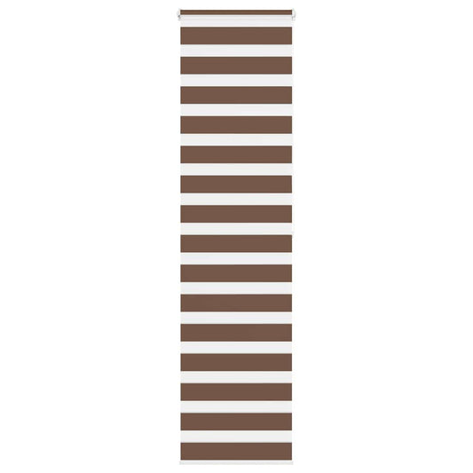 vidaXL Zebra Blind Brown 60x200 cm Fabric Width 55,9 cm Polyester