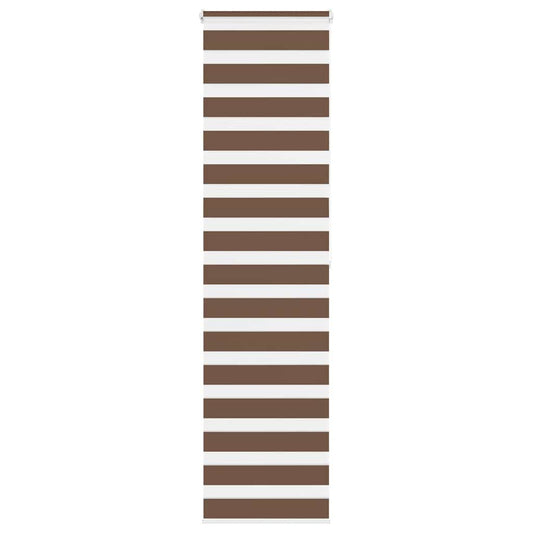 vidaXL Zebra Blind Brown 65x200 cm Fabric Width 60,9 cm Polyester