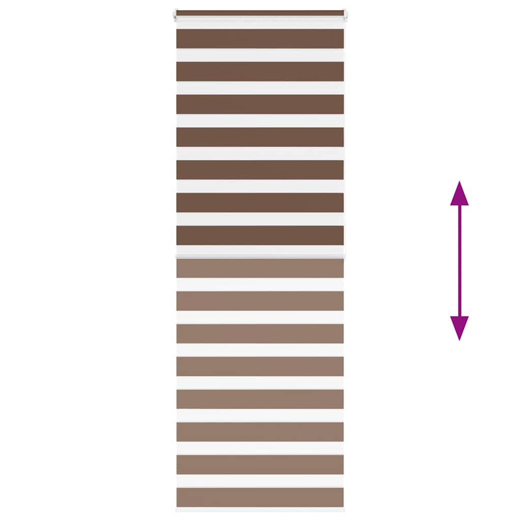 vidaXL Zebra Blind Brown 70x200 cm Fabric Width 65,9 cm Polyester
