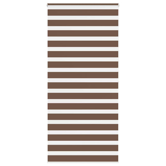 vidaXL Zebra Blind Brown 105x200 cm Fabric Width 100,9 cm Polyester