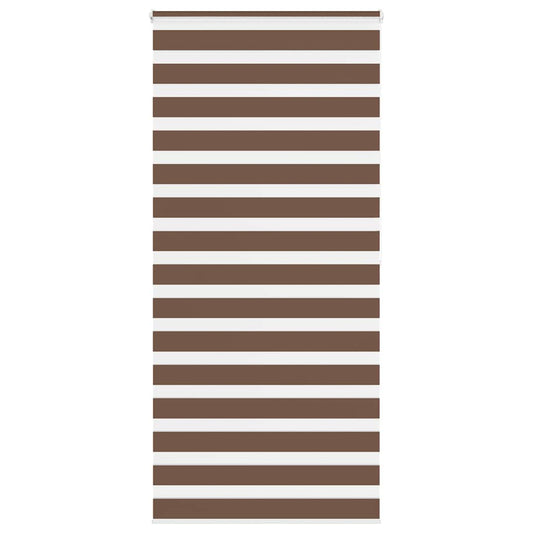 vidaXL Zebra Blind Brown 110x200 cm Fabric Width 105,9 cm Polyester