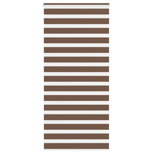 vidaXL Zebra Blind Brown 115x200 cm Fabric Width 110,9 cm Polyester