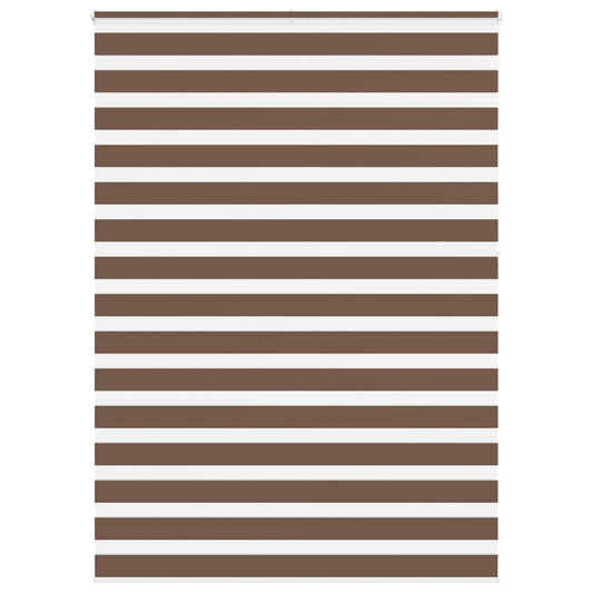 vidaXL Zebra Blind Brown 165x230 cm Fabric Width 160,9 cm Polyester