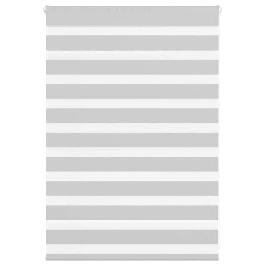 vidaXL Zebra Blind Light Grey 105x100cm Fabric Width 100.9cm Polyester