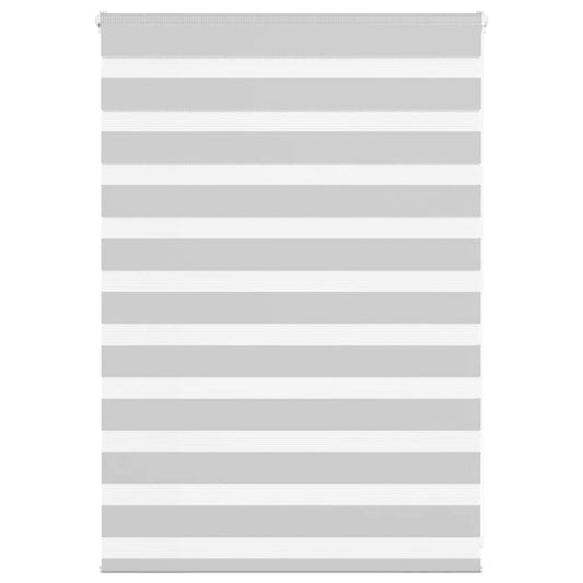 vidaXL Zebra Blind Light Grey 110x100cm Fabric Width 105.9cm Polyester