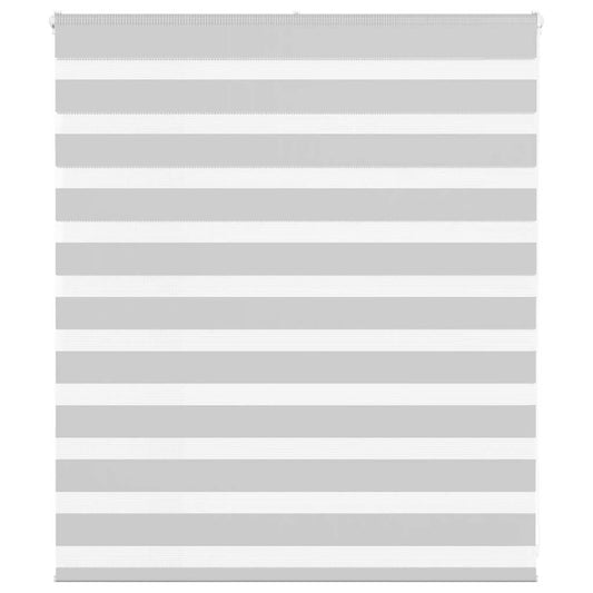 vidaXL Zebra Blind Light Grey 125x100cm Fabric Width 120.9cm Polyester