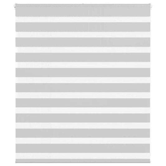 vidaXL Zebra Blind Light Grey 130x100cm Fabric Width 125.9cm Polyester