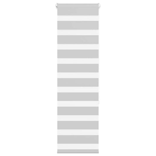 vidaXL Zebra Blind Light Grey 45x150 cm Fabric Width 40,9 cm Polyester