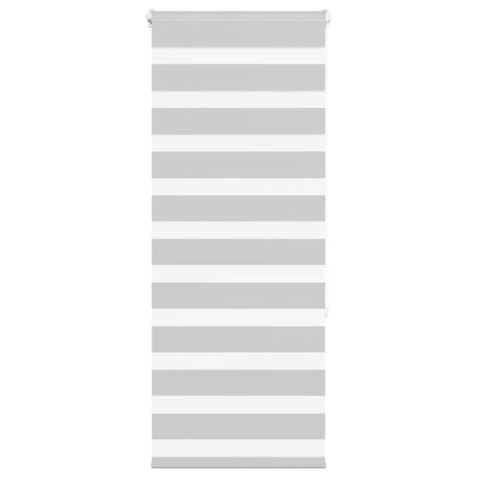 vidaXL Zebra Blind Light Grey 55x150 cm Fabric Width 50,9 cm Polyester