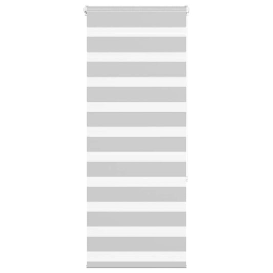 vidaXL Zebra Blind Light Grey 65x150 cm Fabric Width 60,9 cm Polyester