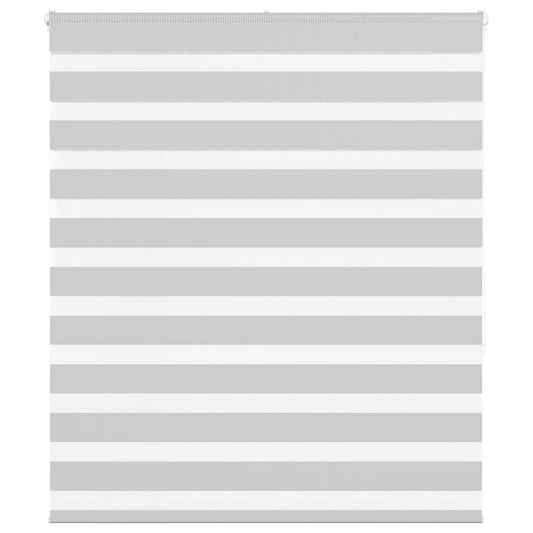 vidaXL Zebra Blind Light Grey 125x150cm Fabric Width 120.9cm Polyester