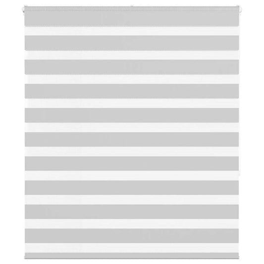 vidaXL Zebra Blind Light Grey 130x150cm Fabric Width 125.9cm Polyester