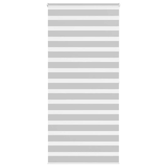 vidaXL Zebra Blind Light Grey 105x200cm Fabric Width 100.9cm Polyester