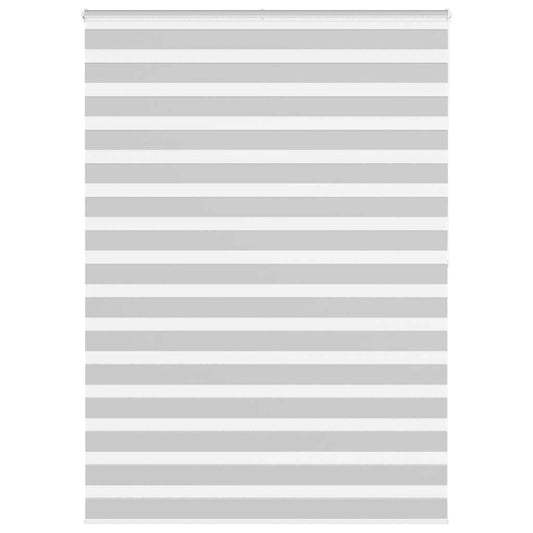 vidaXL Zebra Blind Light Grey 155x200cm Fabric Width 150.9cm Polyester