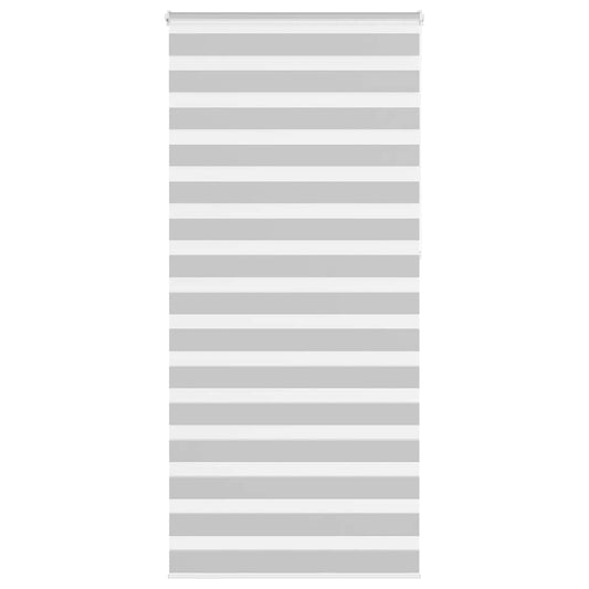 vidaXL Zebra Blind Light Grey 100x230cm Fabric Width 95.9cm Polyester