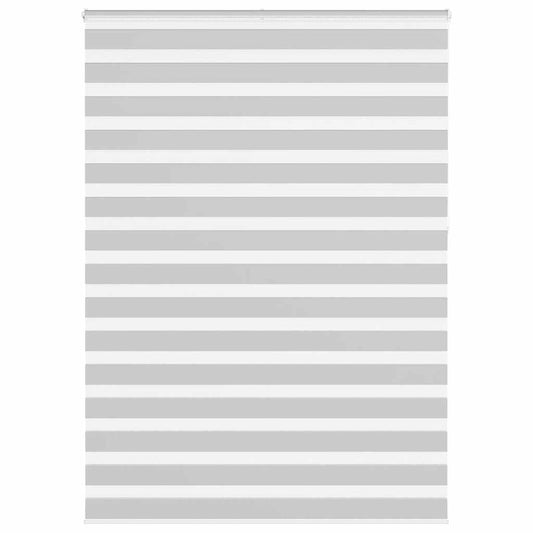 vidaXL Zebra Blind Light Grey 155x230cm Fabric Width 150.9cm Polyester