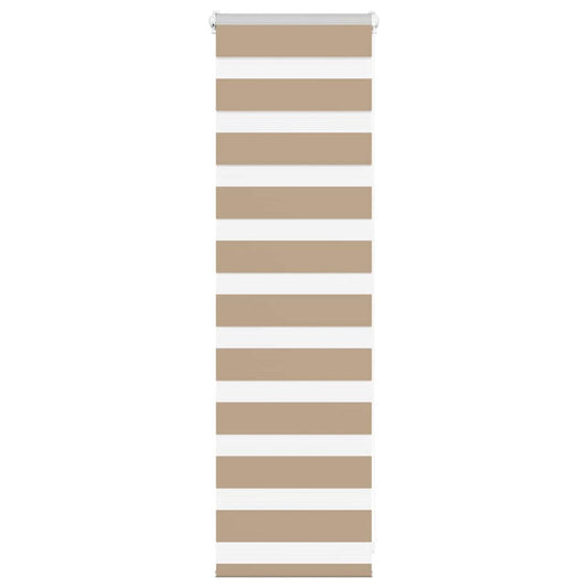 vidaXL Zebra Blind Sand Brown 45x100 cm Fabric Width 40,9 cm Polyester