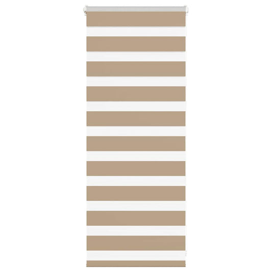 vidaXL Zebra Blind Sand Brown 65x100 cm Fabric Width 60,9 cm Polyester